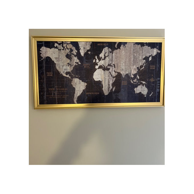 Trent Austin Design® Mehdi Old World Map Blue - Picture Frame